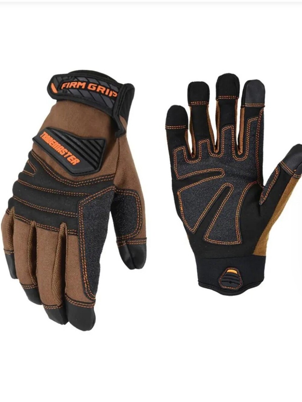 Firm Grip TradeMaster Tan Duck Canvas Work Gloves Men’s Size Large
